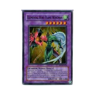  Yu Gi Oh Elemental Hero Flame Wingman Foil Trading Card 