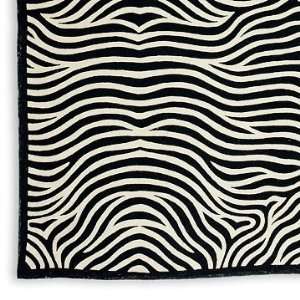    Sonoma Home Zebra Crewel Rug, Black & Ivory, 5x8 Home & Kitchen
