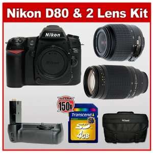  SLR Camera + Nikon 18 55mm f/3.5 5.6G AF S DX ED Zoom Lens + Nikon 