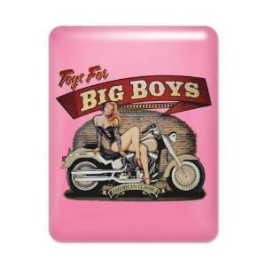  iPad Case Hot Pink Toys for Big Boys Lady on Motorcycle 