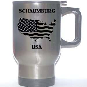  US Flag   Schaumburg, Illinois (IL) Stainless Steel Mug 