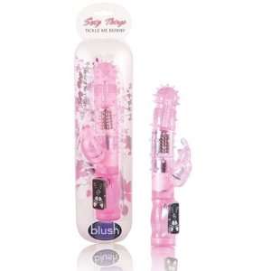 Tickle Me Bunny with Rotating Shaft and Stimulating Ticklers pink