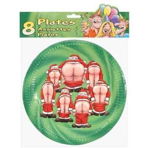  Santa butts flashing, plates   8 per pack: Toys & Games