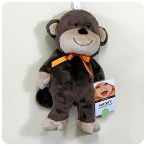  Carters Brown and Tan Monkey Plush Lovey Baby