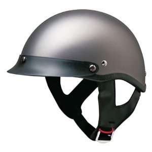   Helmets   Motorcycle Half Helmet DOT 100 Matt Deep Silver: Automotive