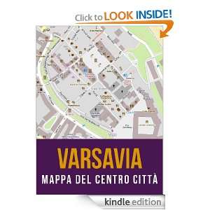 Varsavia, Polonia mappa del centro città (Srodmiescie) (Italian 