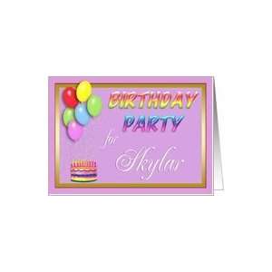  Skylar Birthday Party Invitation Card: Toys & Games