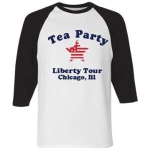 Tea Party Liberty Tour: Custom Unisex Anvil 3/4 Sleeve Raglan Baseball 