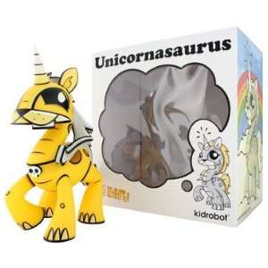   Ledbetter Yellow 8 in Unicornasaurus KidRobot Art Toy Toys & Games