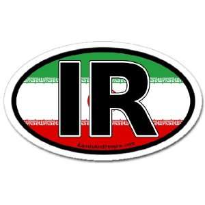  Iran IR Flag Car Bumper Sticker Decal Oval: Automotive