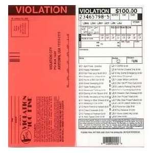  Fake Parking Tickets set of 100: Toys & Games