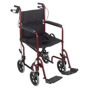   Steel Transport Chair, Burgundy 501 1037 0778: Health & Personal Care