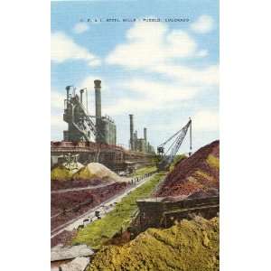  Postcard C.F. & I. Steel Milles Pueblo Colorado 