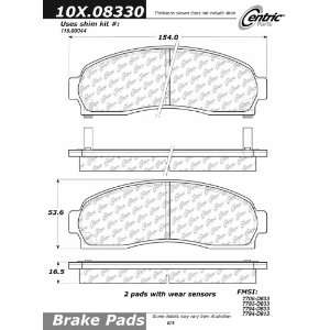  Centric Parts, 102.08330, CTek Brake Pads Automotive
