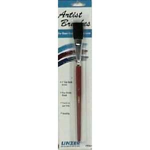  12 each Linzer Flat Black Bristle Touch Up Brush (C9304 9 