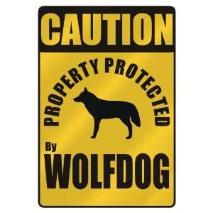    PROPERTY PROTECTED BY WOLFDOG  PARKING SIGN DOG: Home Improvement