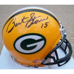  BART STARR SIGNED PACKERS MINI HELMENT COMES WITH COA 