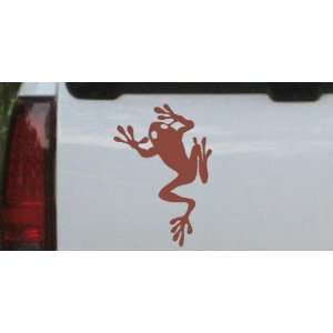  Frog Animals Car Window Wall Laptop Decal Sticker    Brown 