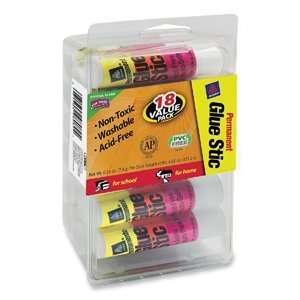   ® Clear Application Permanent Glue Stics, .26 oz, Stick, 18 per Pack