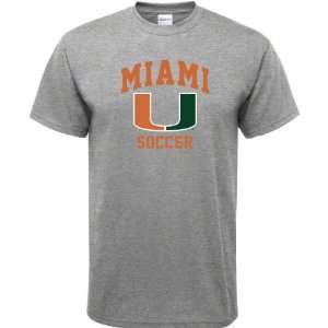   : Miami Hurricanes Sport Grey Soccer Arch T Shirt: Sports & Outdoors