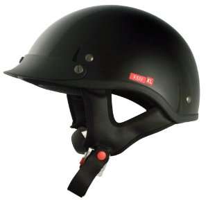  VCAN V531 Cruiser Solid Gloss Black Small Half Helmet 