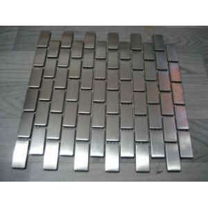  1x2 Stainless Steel Mosaic Tile 10sqft/ One Box S01