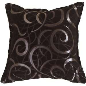  Pillow Decor   Black Swirls 17x17 Throw Pillow: Home 