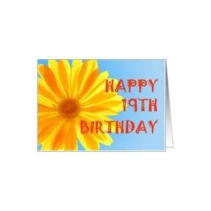    Happy yellow flower card for a 19 year old Card Toys & Games