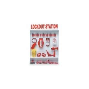 BRADY 99693 Lockout Station,Equipped,White,Valves:  