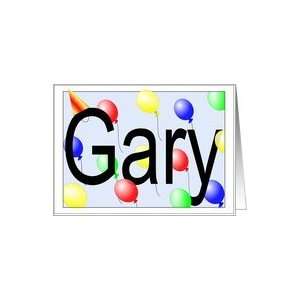  Garys Birthday Invitation, Party Balloons Card: Toys 