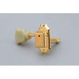  Vintage Gotoh 3x3 Tuning Keys Gold w/Keystone Buttons 