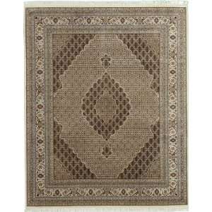  81 x 911 Ivory Hand Knotted Wool Tabriz Rug: Home 