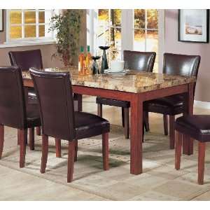  Coaster Dining Room Table in Medium Brown Finish: Home 