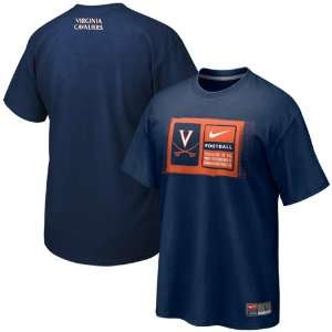  Nike Virginia Cavaliers 2011 Team Issue T shirt   Navy 