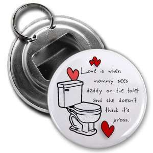  MOMMY DADDY LOVE Valentines Day 2.25 inch Button Style 