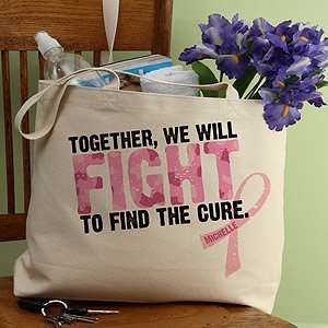  Personalized Pink Ribbon Breast Cancer Awareness Tote Bags 