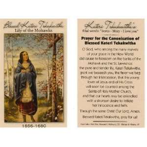  Blessed Kateri Holy Prayer Card Wallet Size Lily of the 