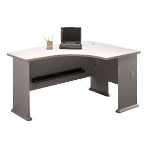  Bush OfficePro Right L Bow Desk, Pewter WC14522 Office 
