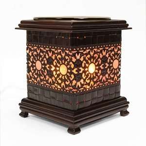    Asian Style Oil Warmer simulated wood stand: Home & Kitchen