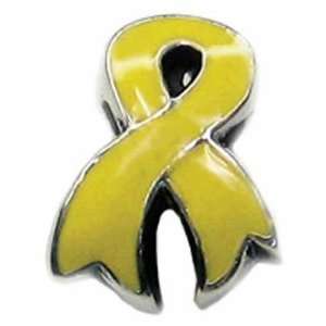   Enamel Yellow Awareness Ribbon Bead Charm BZ 1738: Zable: Jewelry