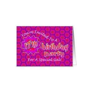  17th Birthday Party Invitation for Girl Card: Toys & Games