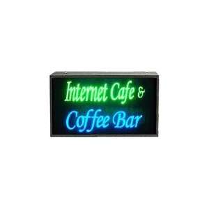 Internet Cafe & Coffee Bar Simulated Neon Sign 16 x 28 