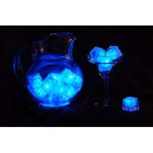 Set of 12 Litecubes BLUE Light up LED Ice Cubes:  Kitchen 