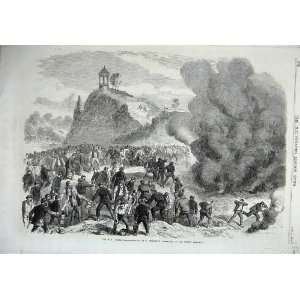   War 1870 Paris Burning Petroleum Buttes Chaumont Art