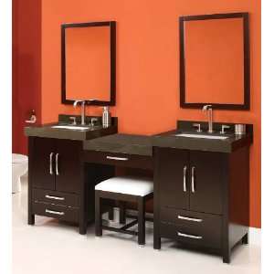   Vanity with 1 Drawer Bridge and Vanity Stool. Choos Furniture & Decor