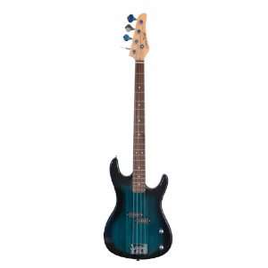 Cobra by BGuitars BLUE Full Size 43 Precision P Bass Guitar (Includes 
