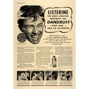  1937 Ad Listerine Dandruff Treatment Lambert Pharmacal 