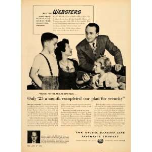 1950 Ad Mutual Benefit Life Insurance Maurice Webster   Original Print 