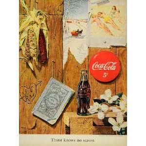  1950 Ad Coca Cola Vintage Bottle Farmers Almanac Hanani 