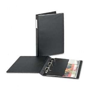   Ring Binder w/Label Holder, 1in Capacity, Black: Office Products